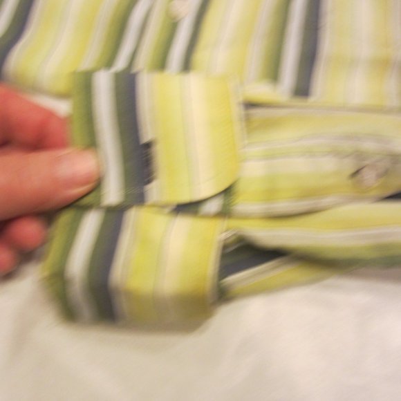 UNIQUE RED STAR BUTTON DOWN SHIRT, 1 POCKET, STRIPED, 4XL MENS - Picture 4 of 8